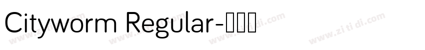 Cityworm Regular字体转换